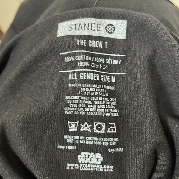Stance The Crew Tee “Star Wars” Black Size Medium NWT - Picture 9 of 9